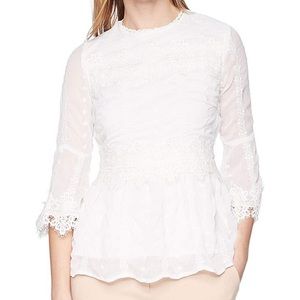 NICOLE MILLER BEAUTIFUL WHITE BLOUSE
